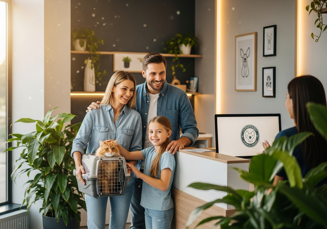 Family with pet
